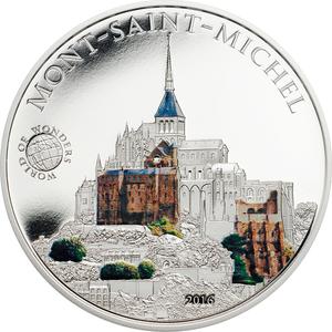 Palau / Five Dollars Silver 2016 Mont-Saint-Michel - reverse photo