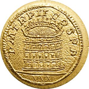 Palau / Gold Half Gram 2011 Colosseum - reverse photo