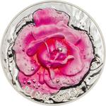 Palau / Silver Two Ounces 2017 Flowers - Pink Rose - reverse photo