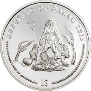 Palau / One Dollar 2013 Synchiropus Splendidus - obverse photo