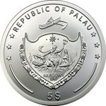 Five Dollars Silver 2006 Eclectus Parrot: Photo Coin, Palau, Five Dollars Silver 2006 Eclectus Parrot / thumbnail