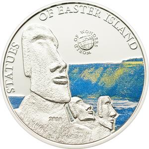 Palau / Five Dollars Silver 2010 Easter Island - reverse photo