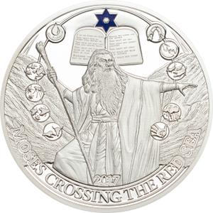 Palau / Silver Half Ounce 2017 Moses Crossing the Red Sea - reverse photo