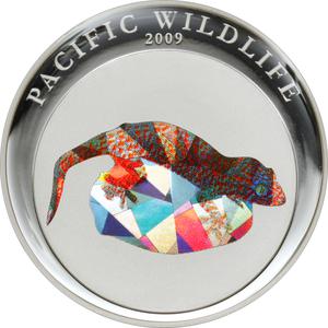 Palau / Five Dollars Silver 2009 Gecko - reverse photo