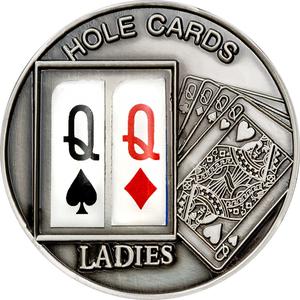 Palau / One Dollar - Poker Hole Cards - Ladies - reverse photo