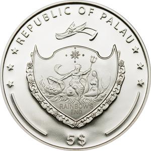 Palau / Five Dollars Silver 2009 Pamir - obverse photo