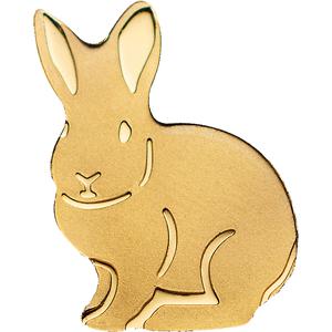 Palau / One Dollar Gold Special Shape - Golden Rabbit - reverse photo