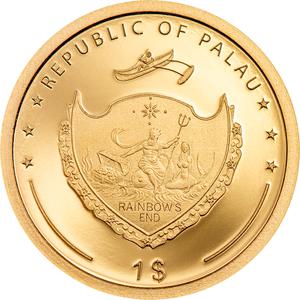 Palau / Gold Gram 2020 Four-leaf Clover - obverse photo