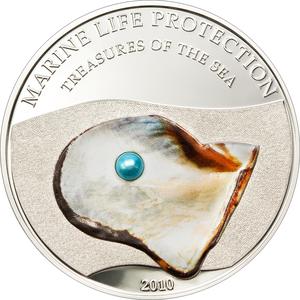 Palau / Five Dollars Silver 2010 Blue Pearl - reverse photo