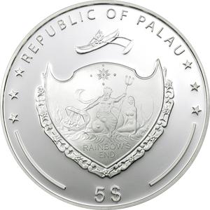 Palau / Five Dollars Silver 2007 Pearl Oyster - obverse photo