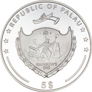 Palau / Five Dollars Silver 2013 Secrets of the Sea - obverse photo