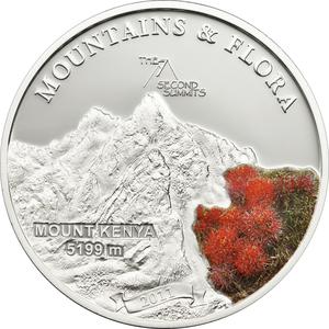 Palau / Five Dollars Silver 2011 Mount Kenya - reverse photo