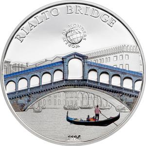 Palau / Five Dollars Silver 2014 Rialto Bridge - reverse photo