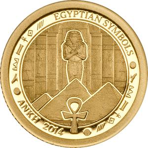Palau / Gold Half Gram 2014 Egyptian Symbols - Ankh - reverse photo