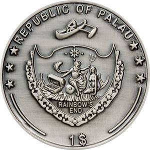 Palau / One Dollar - Poker Hole Cards - Ladies - obverse photo