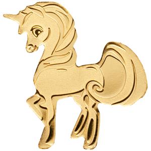 Palau / One Dollar Gold Special Shape - Sweetest Unicorn - reverse photo