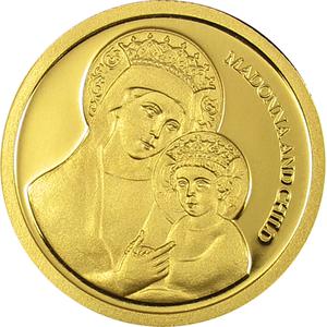 Palau / Gold Twenty-fifth Ounce - Madonna and Child - reverse photo
