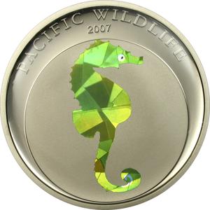 Palau / One Dollar 2007 Seahorse - reverse photo