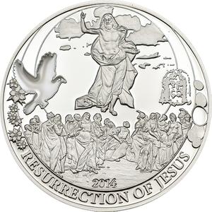 Palau / Silver Half Ounce 2014 Resurrection of Jesus - reverse photo