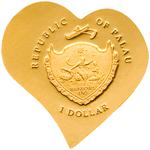 One Dollar Gold Special Shape - Everlasting Love: Photo Coin, Palau, One Dollar Gold Special Shape - Everlasting Love / thumbnail