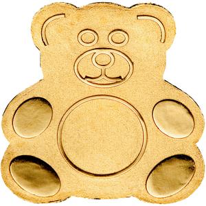 Palau / One Dollar Gold Special Shape - Golden Teddy Bear - reverse photo