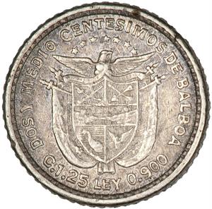 Panama / Two and a Half Centesimos 1904 - reverse photo