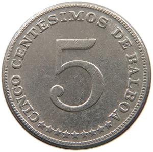 Panama / Five Centesimos 1967 - reverse photo