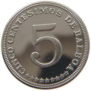 Panama / Five Centesimos 1971 - reverse photo