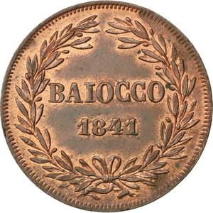 Papal States / One Baioccho 1841 - reverse photo