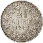 Two and a Half Lire 1867: Photo Coin, Papal States, Two and a Half Lire 1867 / thumbnail