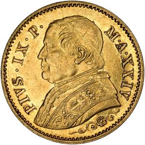 Papal States / Ten Lire 1869 - obverse photo
