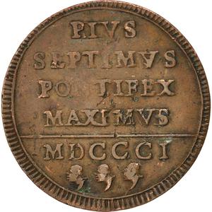 Papal States / One Baioccho 1801 - reverse photo