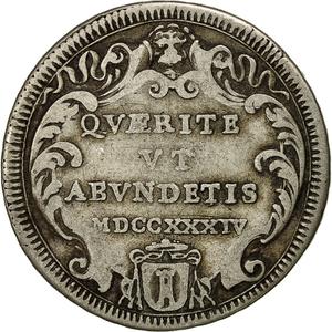 Papal States / Testone 1734 - reverse photo