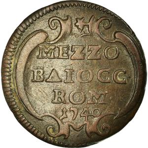 Papal States / Half Baiocco 1740 - reverse photo