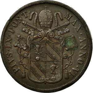 Papal States / Five Baiocchi 1851 - obverse photo