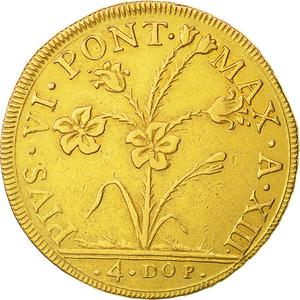 Papal States / Four Doppie 1787 Bologna - obverse photo