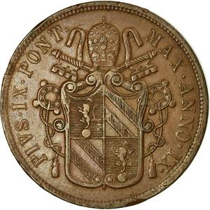 Papal States / Five Baiocchi 1854 - obverse photo