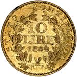 Ten Lire 1869: Photo Coin, Papal States, Ten Lire 1869 / thumbnail
