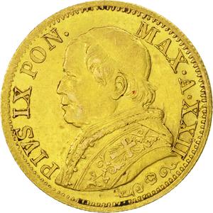 Papal States / Five Lire 1867 - obverse photo