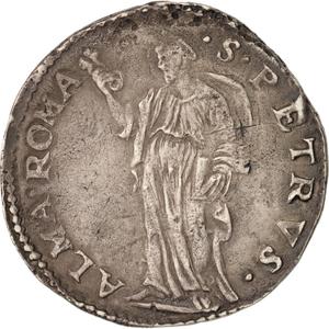 Papal States / Testone of Sixtus V - reverse photo