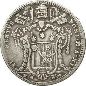Papal States / Testone 1785 - reverse photo