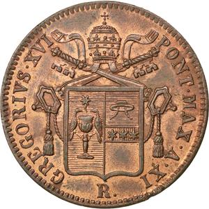 Papal States / One Baioccho 1841 - obverse photo