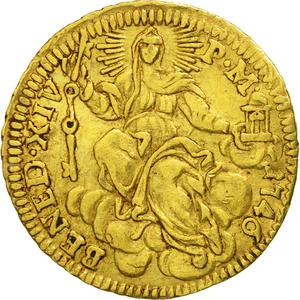 Papal States / Half Zecchino 1746 - reverse photo