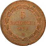 Five Baiocchi 1850: Photo Coin, Papal States, Five Baiocchi 1850 / thumbnail