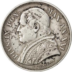 Papal States / Two and a Half Lire 1867 - obverse photo