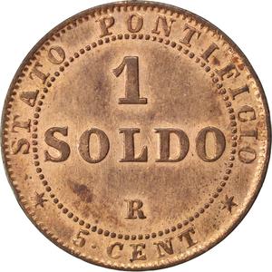 Papal States / One Soldo 1867 - reverse photo