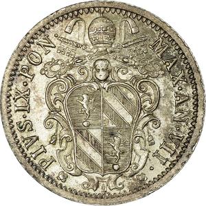 Papal States / Ten Baiocchi 1853 - obverse photo