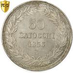 Fifty Baiocchi 1853: Photo Coin, Papal States, Fifty Baiocchi 1853 / thumbnail