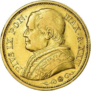 Papal States / Twenty Lire 1867 - obverse photo