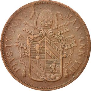 Papal States / Five Baiocchi 1852 - obverse photo